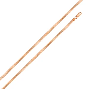 1.8mm Rose Gold Plated 925 Sterling Silver Miami Cuban Curb Chain