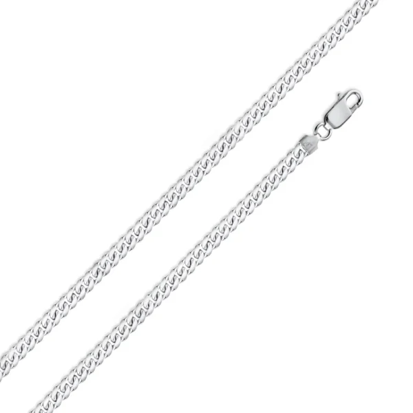 4.1mm 925 Sterling Silver Miami Cuban Link Chain Necklace