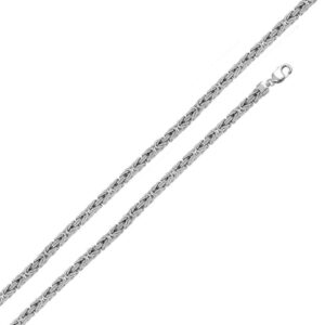 4.2mm Sterling Silver Anti-Tarnish Byzantine Chain