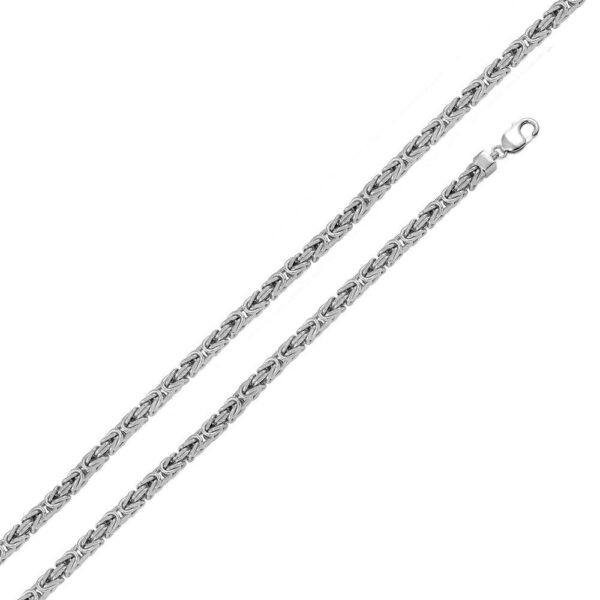 4.2mm Sterling Silver Anti-Tarnish Byzantine Chain
