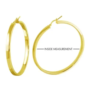 4mm 925 Sterling Silver Flat Hoop Earrings