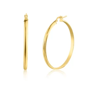 3.5mm 925 Sterling Silver Dome Hoop Earrings