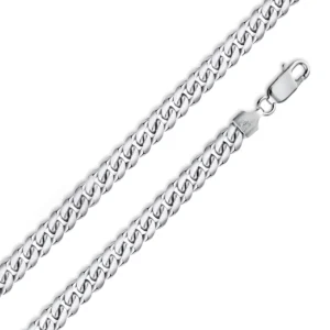 7mm 925 Sterling Silver Miami Cuban Link Chain Bracelet or Necklace