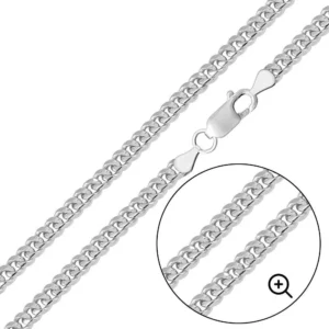 5.5mm 925 Sterling Silver Cuban Link Chain Necklace or Bracelet