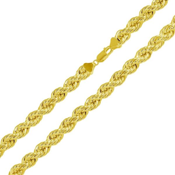 6.5mm 925 Sterling Silver Hollow Rope Chain Necklace - Image 2