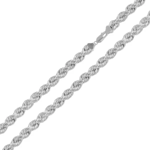 5.8mm Diamond Cut Hollow Rope Chain Necklace
