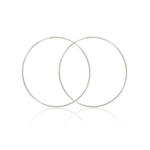 1.5mm 925 Sterling Silver Endless Hoop Earrings