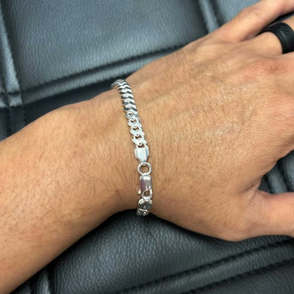 5.5mm 925 Sterling Silver Cuban Link Chain Necklace or Bracelet - Image 3