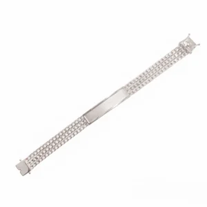 Three Strand Engravable Curb Link ID Bracelet