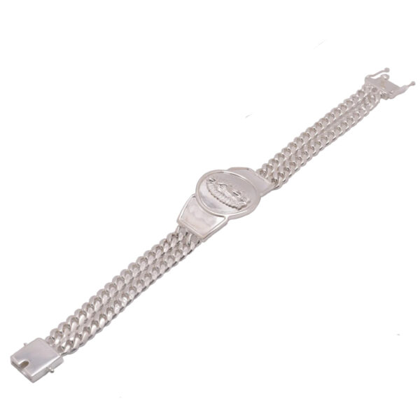 Two Strand Our Lady of Guadalupe Curb Link ID Bracelet