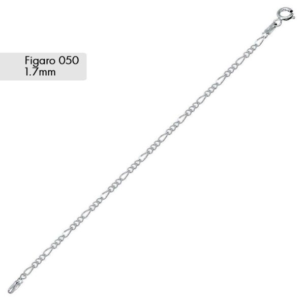 1.7mm Figaro Chain Necklace or Bracelet - Image 3