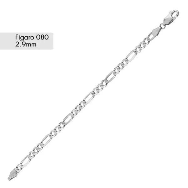 2.9mm Figaro Chain Necklace or Bracelet - Image 3