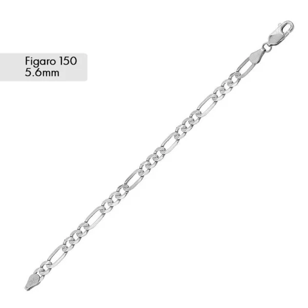 5.6mm Figaro Chain Necklace or Bracelet - Image 3