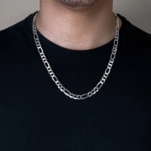 7.8mm Figaro Chain Necklace or Bracelet