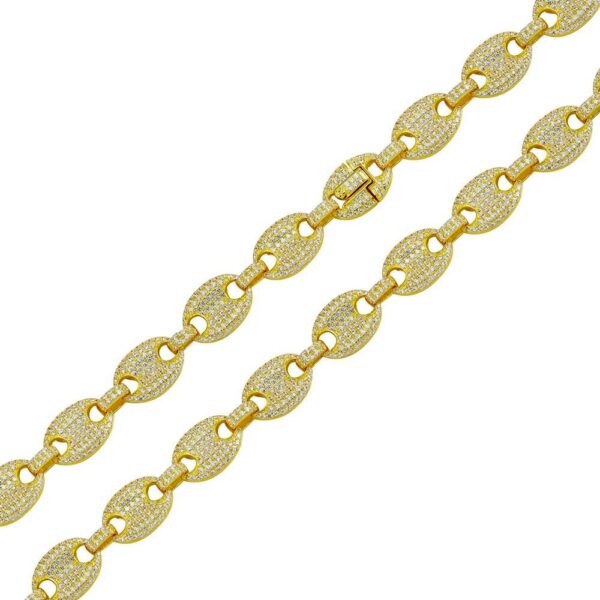 11.8mm CZ Encrusted Oval Link Chain Necklace or Bracelet - Image 2