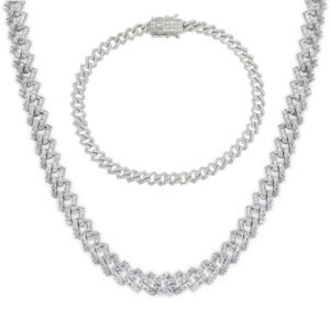 5.5mm CZ Encrusted Monaco Necklace or Bracelet