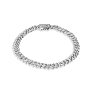 6.6mm CZ Encrusted Monaco Bracelet