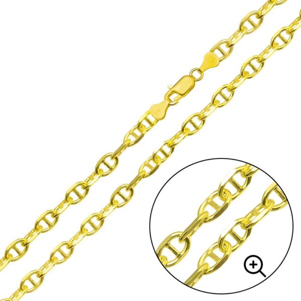 6mm Cross Marina Chain Necklace or Bracelet - Image 2