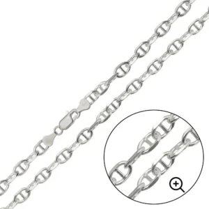 6mm Cross Marina Chain Necklace or Bracelet