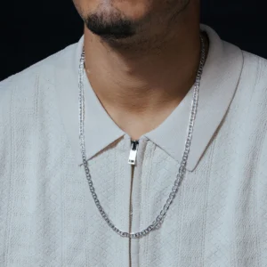 5.2mm Flat Marina 1 Sided Diamond Cut Chain Necklace